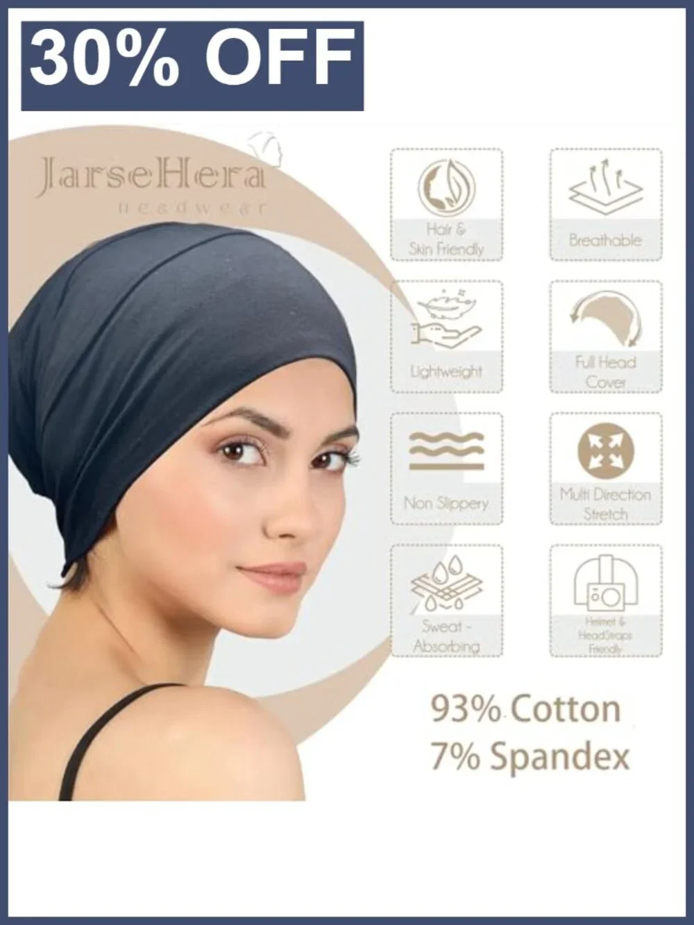 Viscose Cotton Slouchy Beanie Chemo Headwear Soft Knit Caps for Women